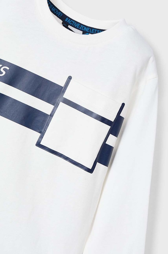 Dětské bavlněné tričko s dlouhým rukávem Mayoral 4058.5H.Mini.9BYH béžová AW24