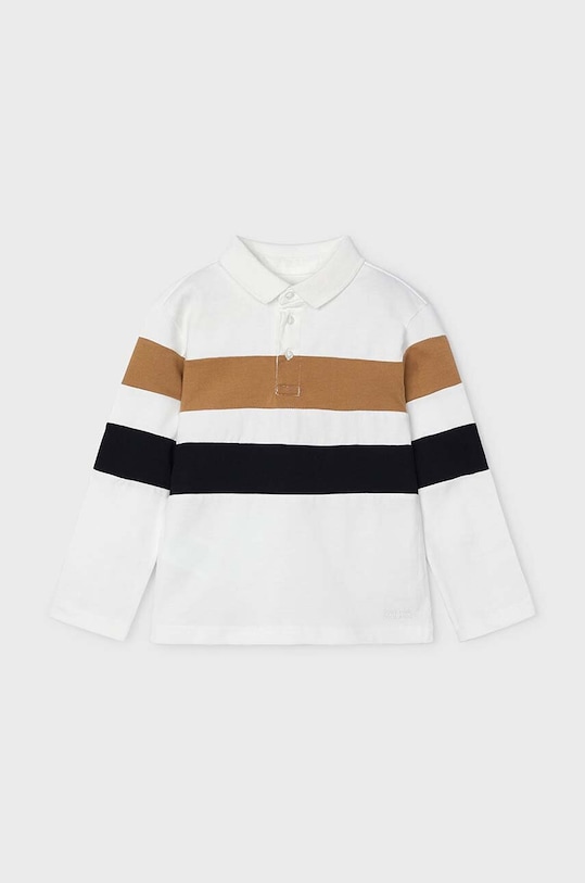 Mayoral longsleeve bawełniany dziecięcy nadruk beżowy 4103.5A.Mini.9BYH