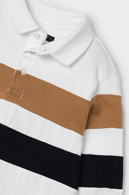 Mayoral longsleeve bawełniany dziecięcy 4103.5A.Mini.9BYH beżowy AW24