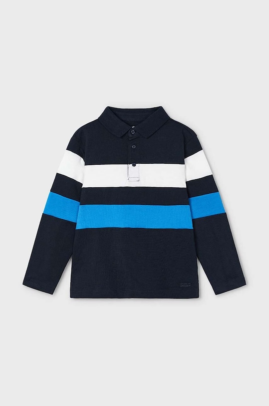 Dětské bavlněné tričko s dlouhým rukávem Mayoral 4103.5A.Mini.9BYH modrá AW24