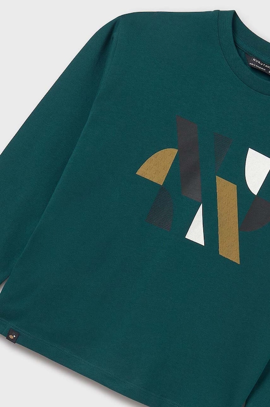 Дитячий бавовняний лонгслів Mayoral 7080.7B.Junior.9BYH бірюзовий AW24