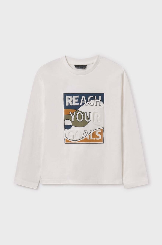 Дитячий бавовняний лонгслів Mayoral бавовна помаранчевий 7081.7B.Junior.9BYH