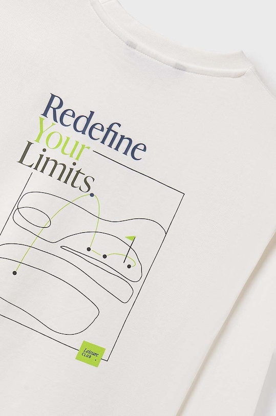 Dětské bavlněné tričko s dlouhým rukávem Mayoral 7082.7B.Junior.9BYH béžová AW24