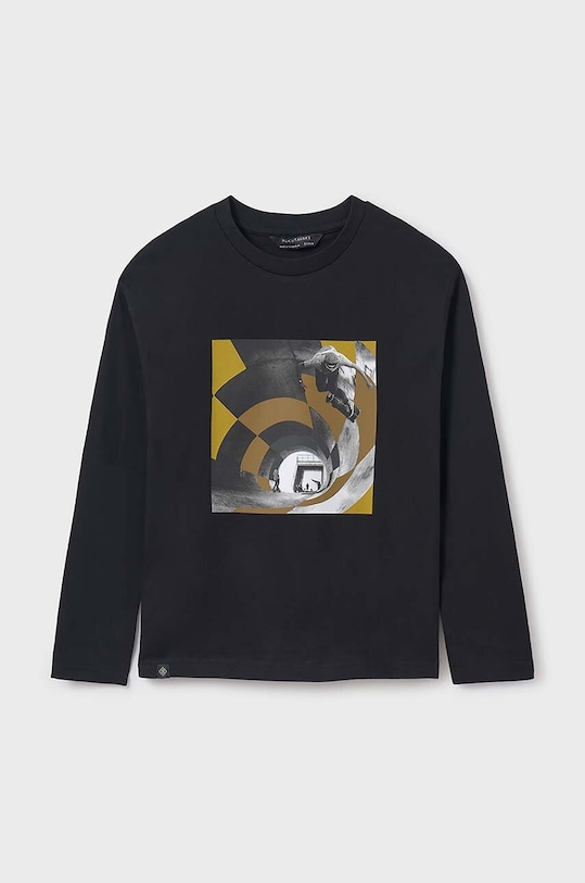 Mayoral longsleeve din bumbac pentru copii 2-pack 7083.7C.Junior.9BYH verde AW24