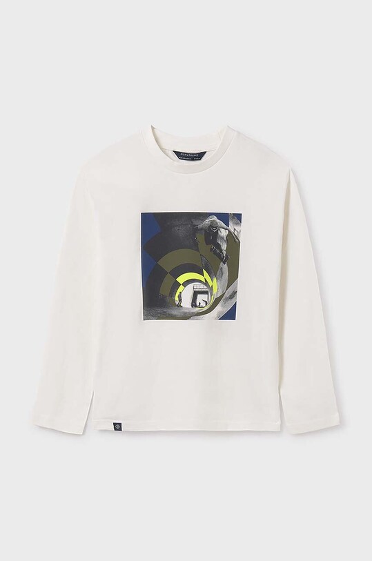 Mayoral longsleeve bawełniany dziecięcy 2-pack 7083.7C.Junior.9BYH granatowy AW24