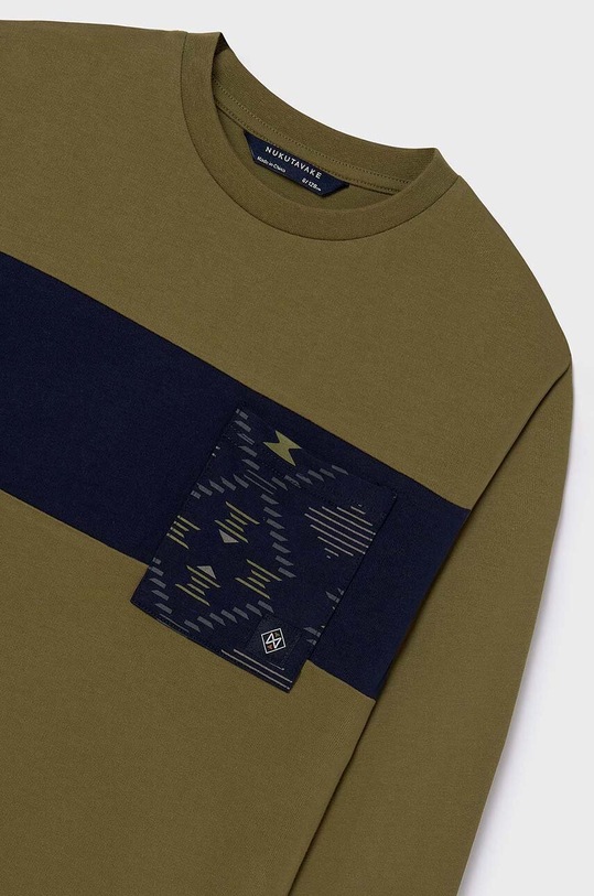 CHLAPEC Dětské bavlněné tričko s dlouhým rukávem Mayoral 7084.7C.Junior.9BYH zelená