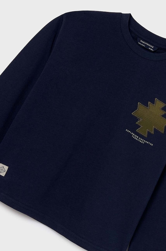 Mayoral longsleeve bawełniany dziecięcy 7085.7C.Junior.9BYH granatowy AW24