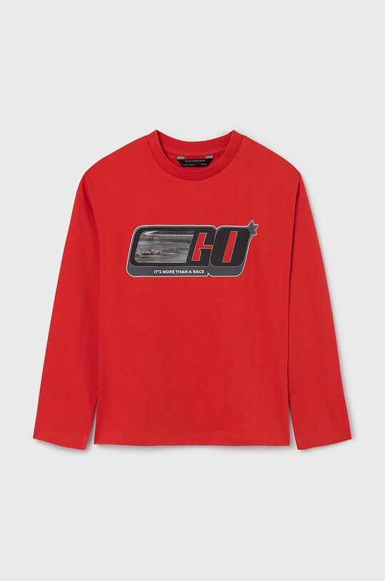 Mayoral longsleeve din bumbac pentru copii 7088.7D.Junior.9BYH portocaliu AW24
