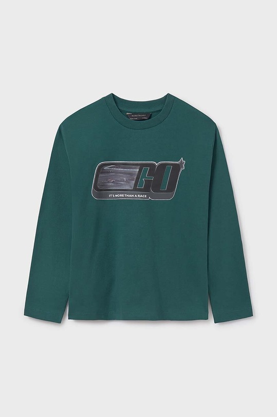 Mayoral longsleeve din bumbac pentru copii print turcoaz 7088.7D.Junior.9BYH