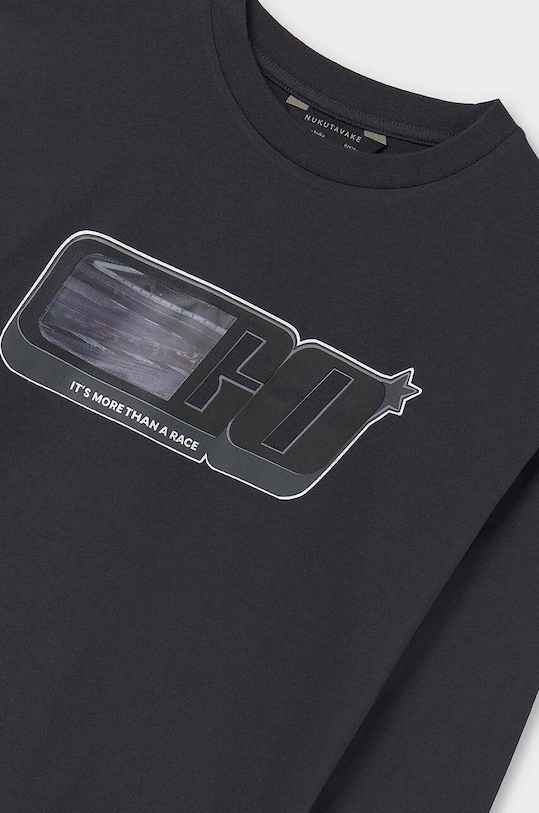 Mayoral longsleeve bawełniany dziecięcy 7088.7D.Junior.9BYH szary AW24