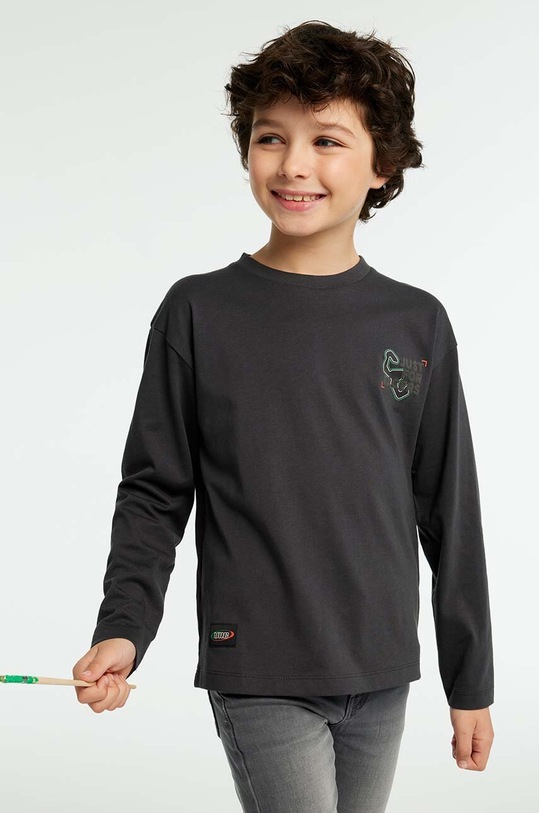 Mayoral longsleeve bawełniany dziecięcy szary 7089.7D.Junior.9BYH