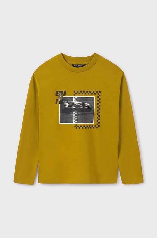 Dětské bavlněné tričko s dlouhým rukávem Mayoral 2-pack 7090.7D.Junior.9BYH zelená AW24