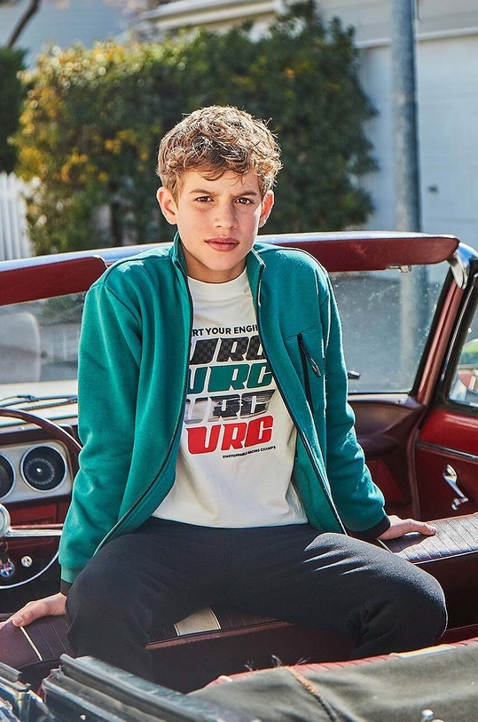 Dječja pamučna majica dugih rukava Mayoral 2-pack 7090.7D.Junior.9BYH zelena