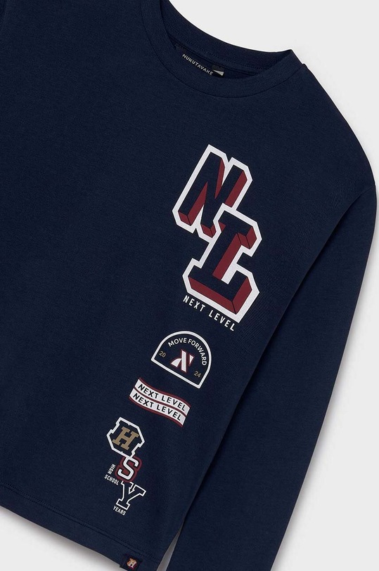 Chłopiec Mayoral longsleeve bawełniany dziecięcy 7092.7E.Junior.9BYH czarny