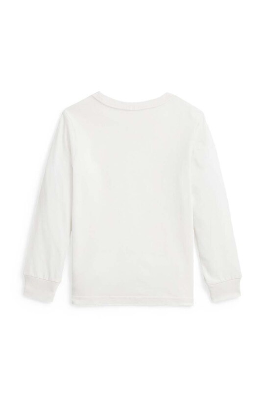 Dječja pamučna majica dugih rukava Polo Ralph Lauren 322883620010 bijela AW24