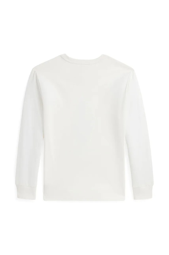 Dječja pamučna majica dugih rukava Polo Ralph Lauren 323883620008 bijela AW24