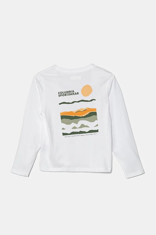 Хлопковый детский лонгслив Columbia Dobson Pass 1954931 белый AW24