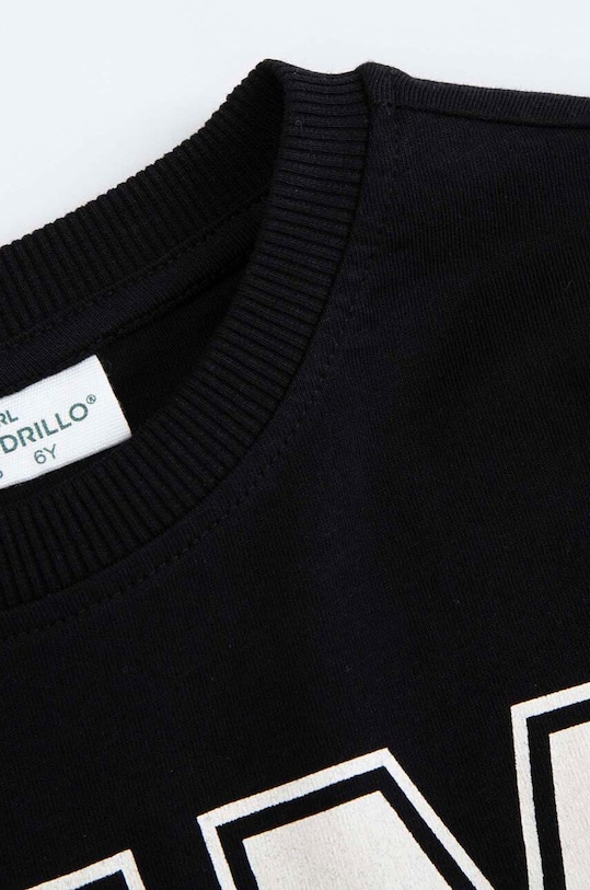 Coccodrillo longsleeve bawełniany dziecięcy czarny ZC4143104ABK