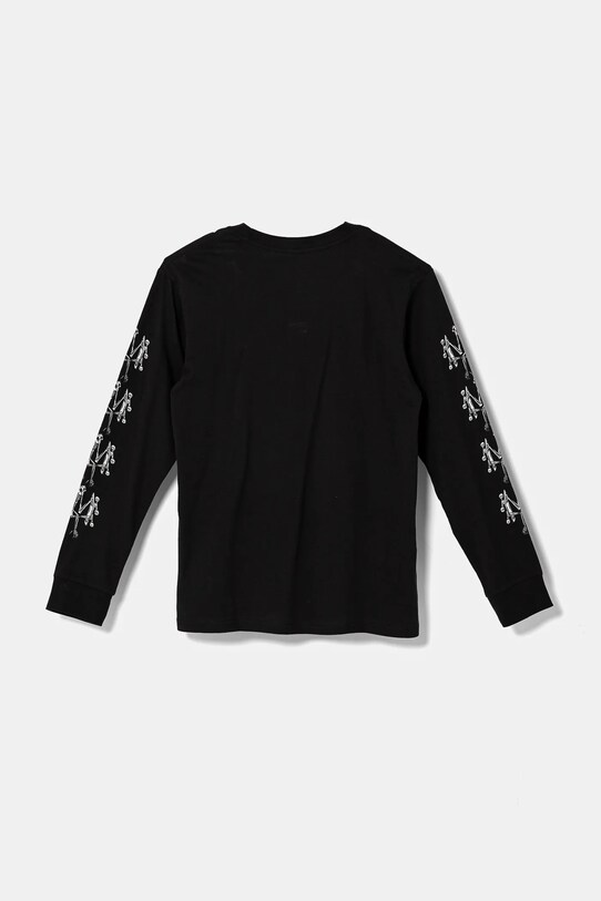 Vans longsleeve din bumbac pentru copii Bad 2 Da Bone VN000JWKBLK1 negru AW24