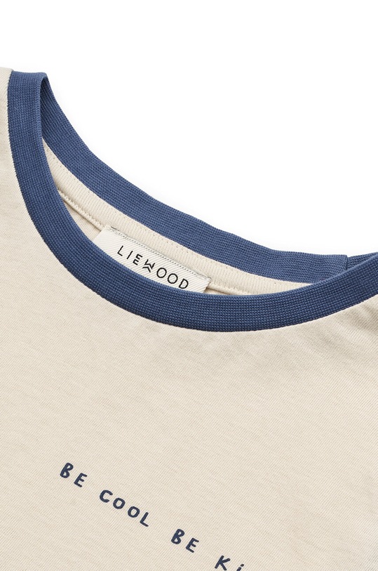 Liewood longsleeve din bumbac pentru copii Apia Placement Longsleeve T-shirt albastru LW19562