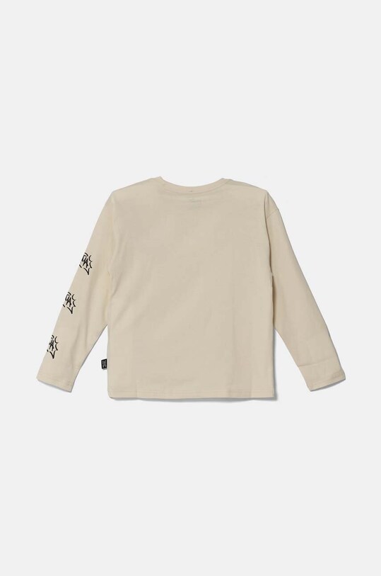Хлопковый детский лонгслив Puma ESS+ MID 90s LS Tee 681876 бежевый AW24