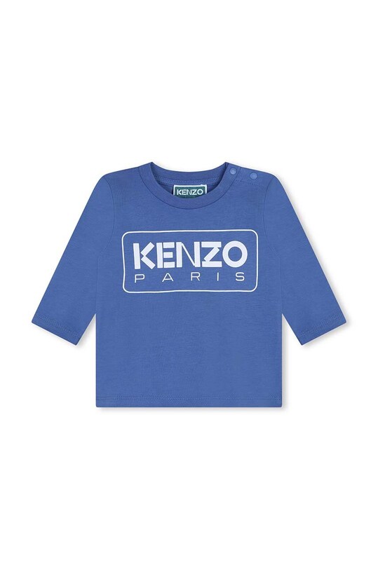 Дитячий бавовняний лонгслів Kenzo Kids бавовна блакитний K60518.86.102