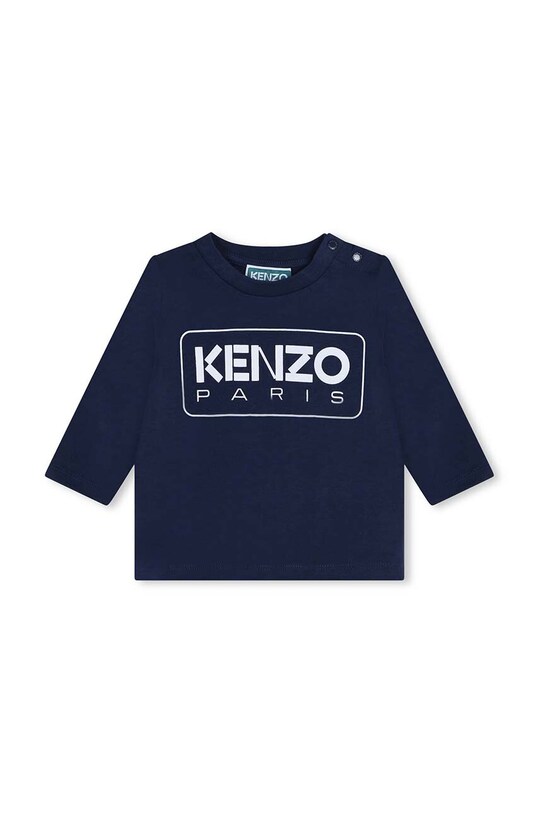 Бавовняний лонгслів для немовлят Kenzo Kids бавовна темно-синій K60518.67.81