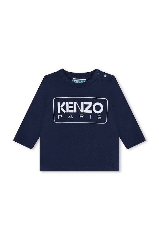 Бавовняний лонгслів для немовлят Kenzo Kids бавовна темно-синій K60518.67.81