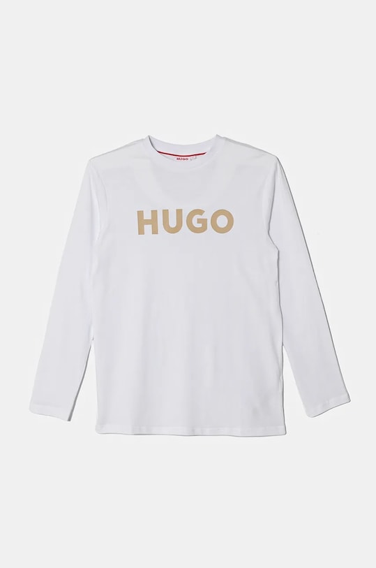 HUGO longsleeve din bumbac pentru copii print alb G00145.162.174