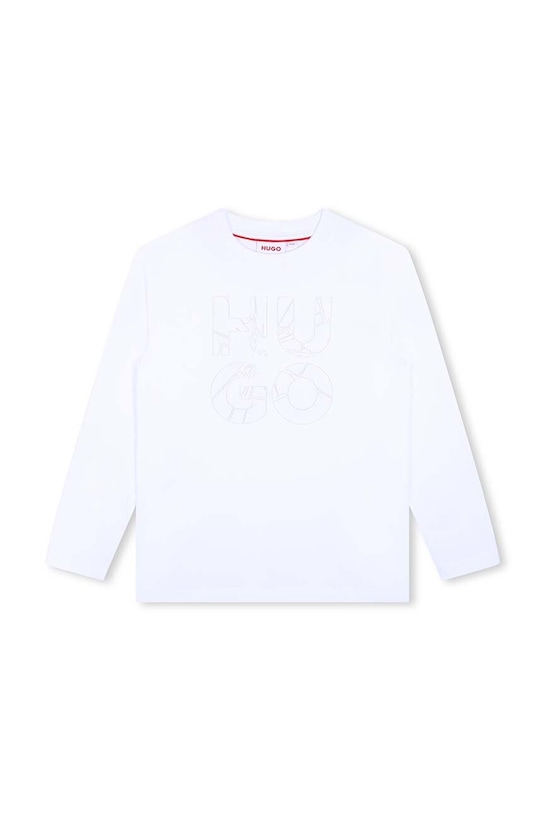 HUGO longsleeve din bumbac pentru copii print alb G00147.114.150