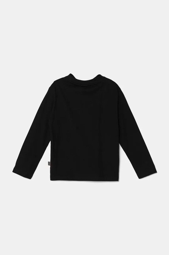 Otroška bombažna majica z dolgimi rokavi HUGO G00148.102.108 črna AW24