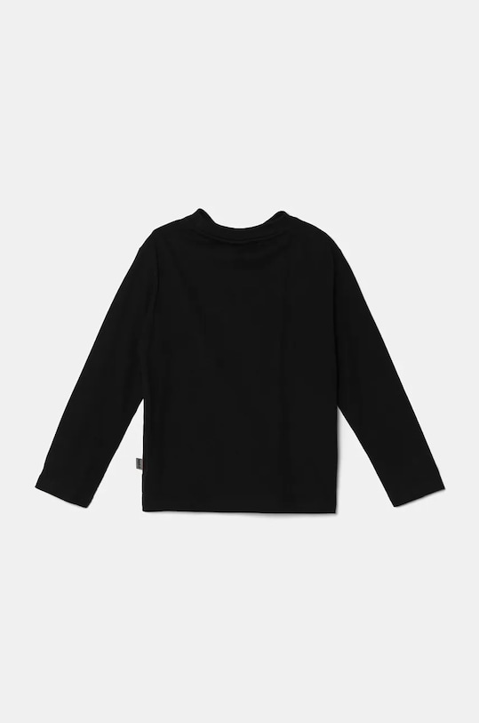 Otroška bombažna majica z dolgimi rokavi HUGO G00148.102.108 črna AW24