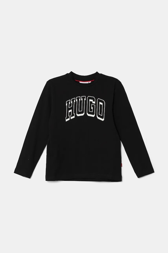 HUGO longsleeve din bumbac pentru copii print negru G00148.114.150