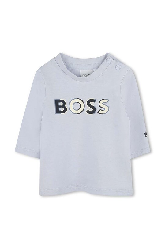BOSS longsleeve niemowlęcy z elastanem niebieski J51044.