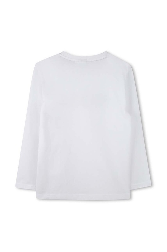 Дитячий бавовняний лонгслів BOSS J51218.162.174 білий AW24