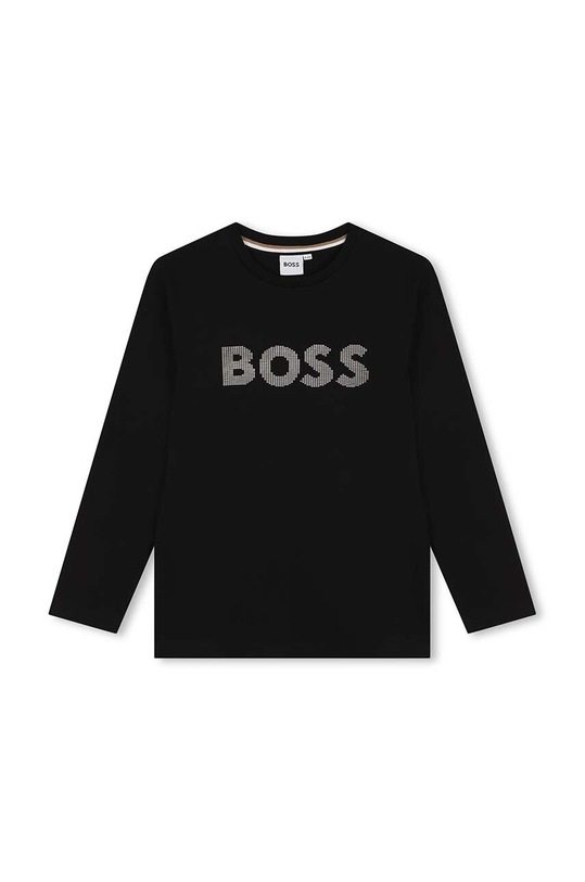 BOSS longsleeve din bumbac pentru copii print negru J51218.162.174