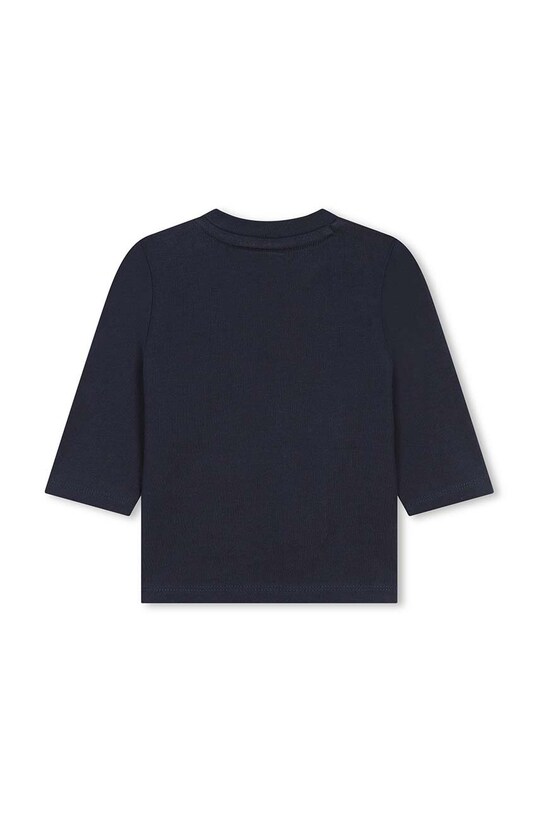 Хлопковый лонгслив для младенцев BOSS J51291.74.81 тёмно-синий AW24