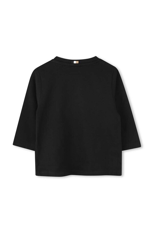 BOSS longsleeve din bumbac pentru bebeluși J51293.86.94 negru AW24