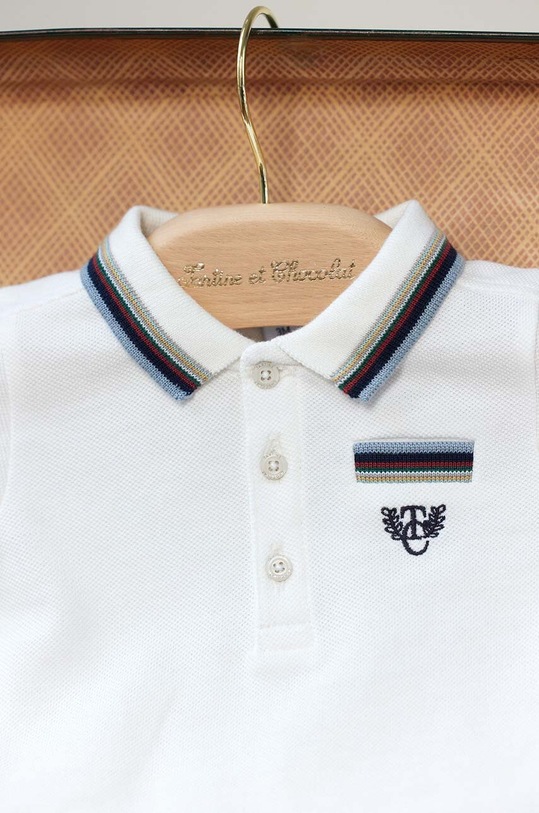 Dječja pamučna majica dugih rukava Tartine et Chocolat TZ11061.80.94 bijela