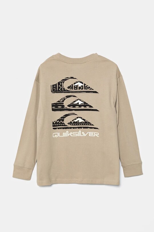 Дитячий бавовняний лонгслів Quiksilver VINTAGE MIX LS EQBZT04799 бежевий AW24