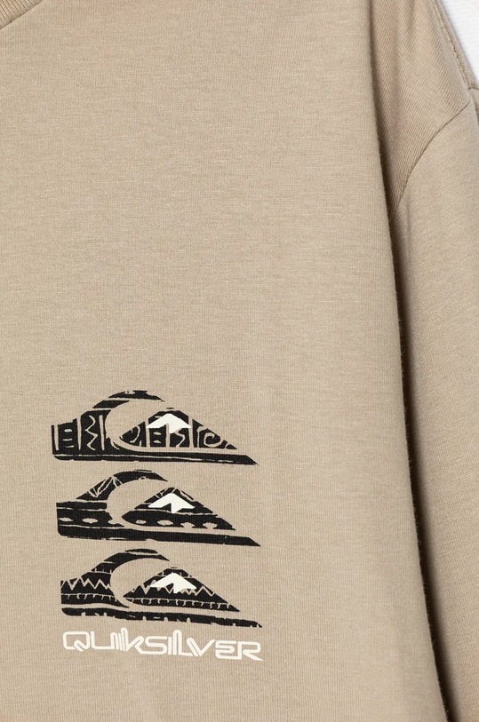 CHLAPEC Dětské bavlněné tričko s dlouhým rukávem Quiksilver VINTAGE MIX LS EQBZT04799 béžová