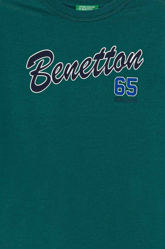 Chłopiec United Colors of Benetton longsleeve bawełniany dziecięcy 3I1XC10JN.G.Seasonal zielony