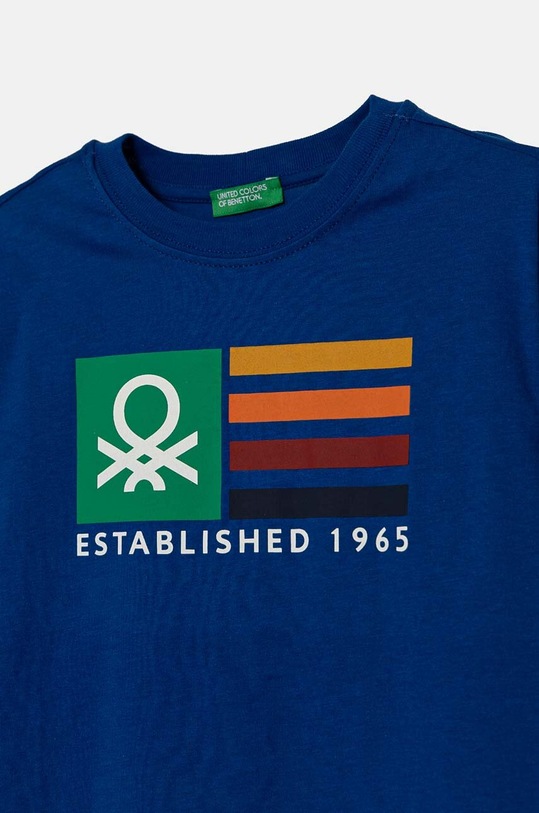 Chłopiec United Colors of Benetton longsleeve bawełniany dziecięcy 3I1XC10JN.G.Seasonal niebieski