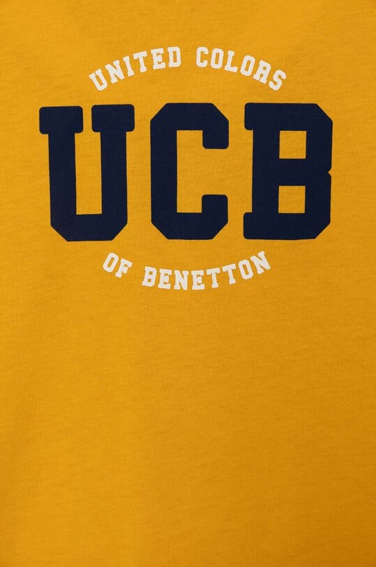 Băieți United Colors of Benetton longsleeve din bumbac pentru copii 3I1XG10F2.P.Seasonal galben