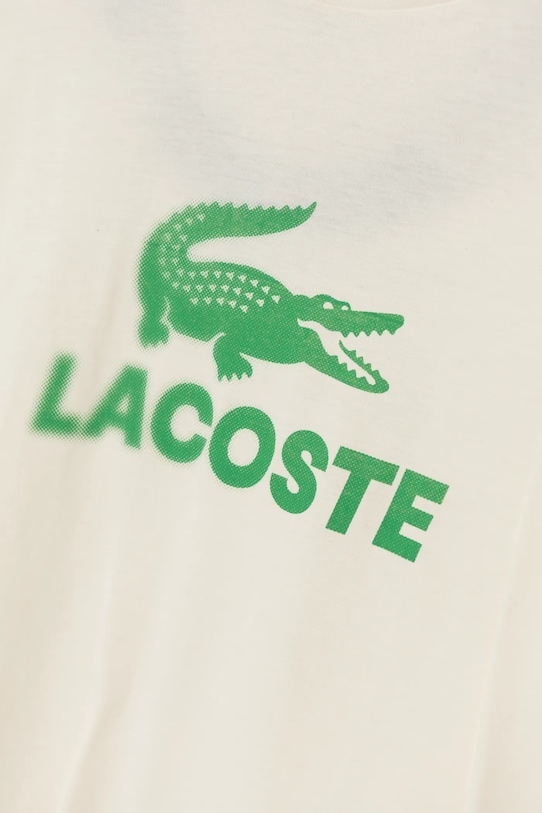 Хлопчик Дитячий бавовняний лонгслів Lacoste TJ2567 бежевий