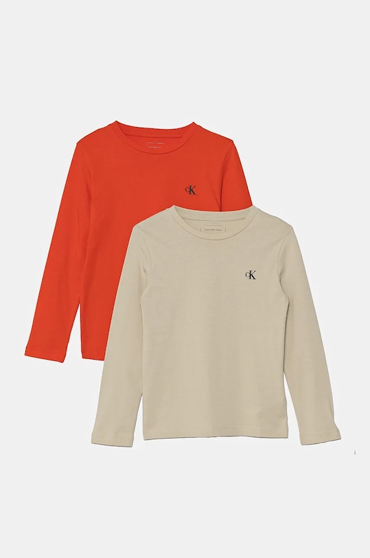Calvin Klein Jeans longsleeve bawełniany dziecięcy bawełna czerwony IB0IB02255.128.176.9BYH