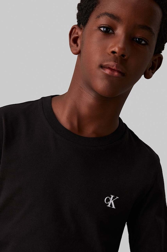 Chłopiec Calvin Klein Jeans longsleeve bawełniany dziecięcy IB0IB02255.128.176.9BYH czarny