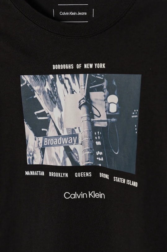 Chłopiec Calvin Klein Jeans longsleeve bawełniany dziecięcy IB0IB02400.9BYH czarny