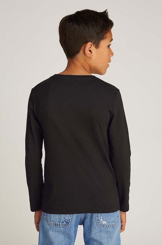 Calvin Klein Jeans longsleeve dziecięcy czarny IU0IU00677.104.116.9BYH