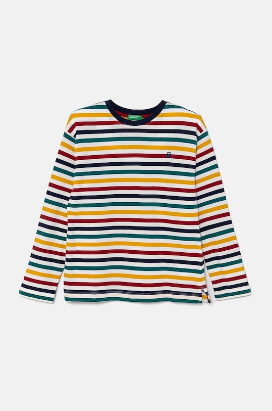 United Colors of Benetton longsleeve bawełniany dziecięcy wzorzyste multicolor 3GZ3C10JW.G.Seasonal